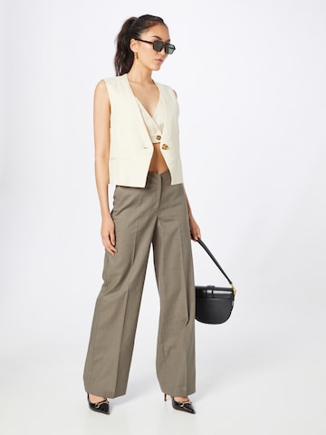 NA-KD Wide leg Pantalon in Groen