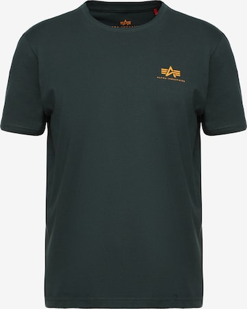 ALPHA INDUSTRIES Тениска в зелено: отпред