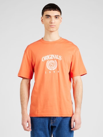 T-Shirt 'LAKEWOOD' JACK & JONES en orange : devant