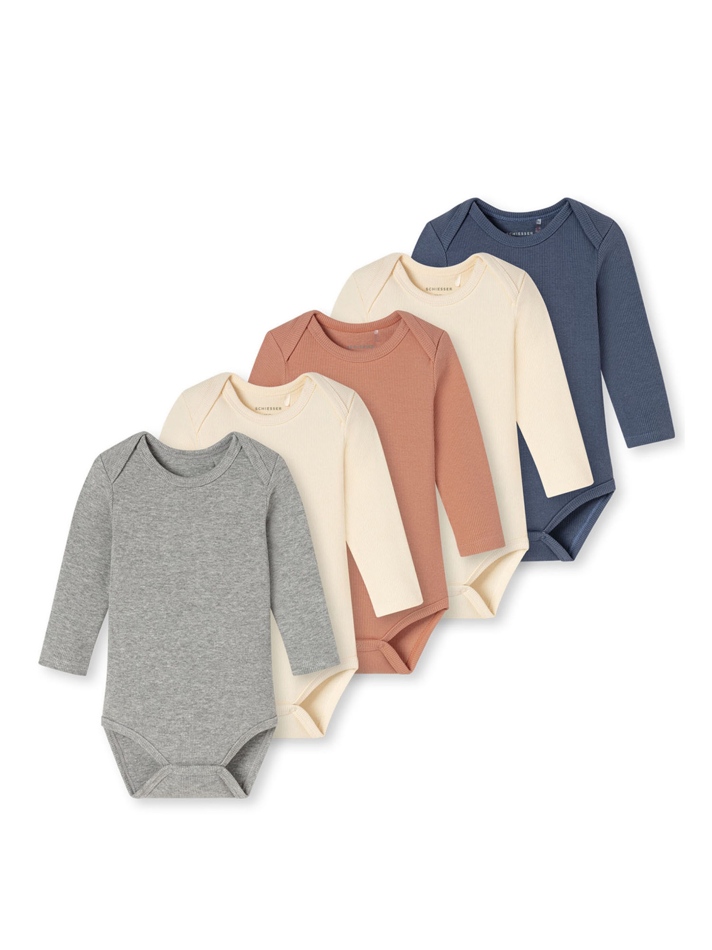 SCHIESSER Rompertje/body ' Double Rib ' in Blauw: voorkant