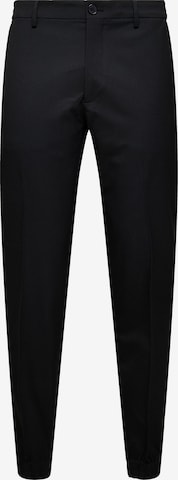 SELECTED HOMME Trousers with creases 'Josh' in Black: front