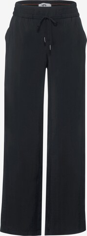 STREET ONE Zvonové kalhoty Kalhoty – černá: přední strana