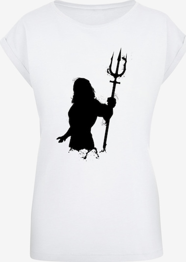 ABSOLUTE CULT T-shirt 'Aquaman - Mono Silhouette' en noir / blanc, Vue avec produit