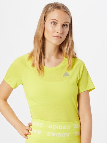 T-shirt fonctionnel 'Runner' ADIDAS SPORTSWEAR en jaune : devant