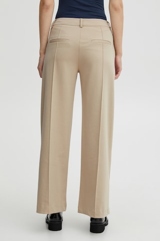 ICHI Wide leg Pants 'KATE' in Brown