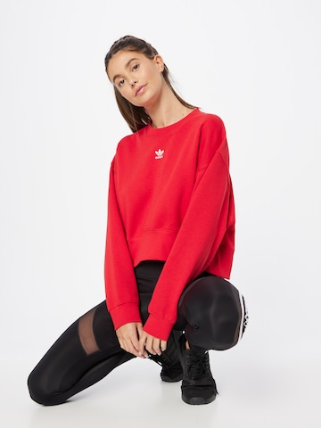 ADIDAS ORIGINALS Sweatshirt 'Adicolor Essentials' i röd