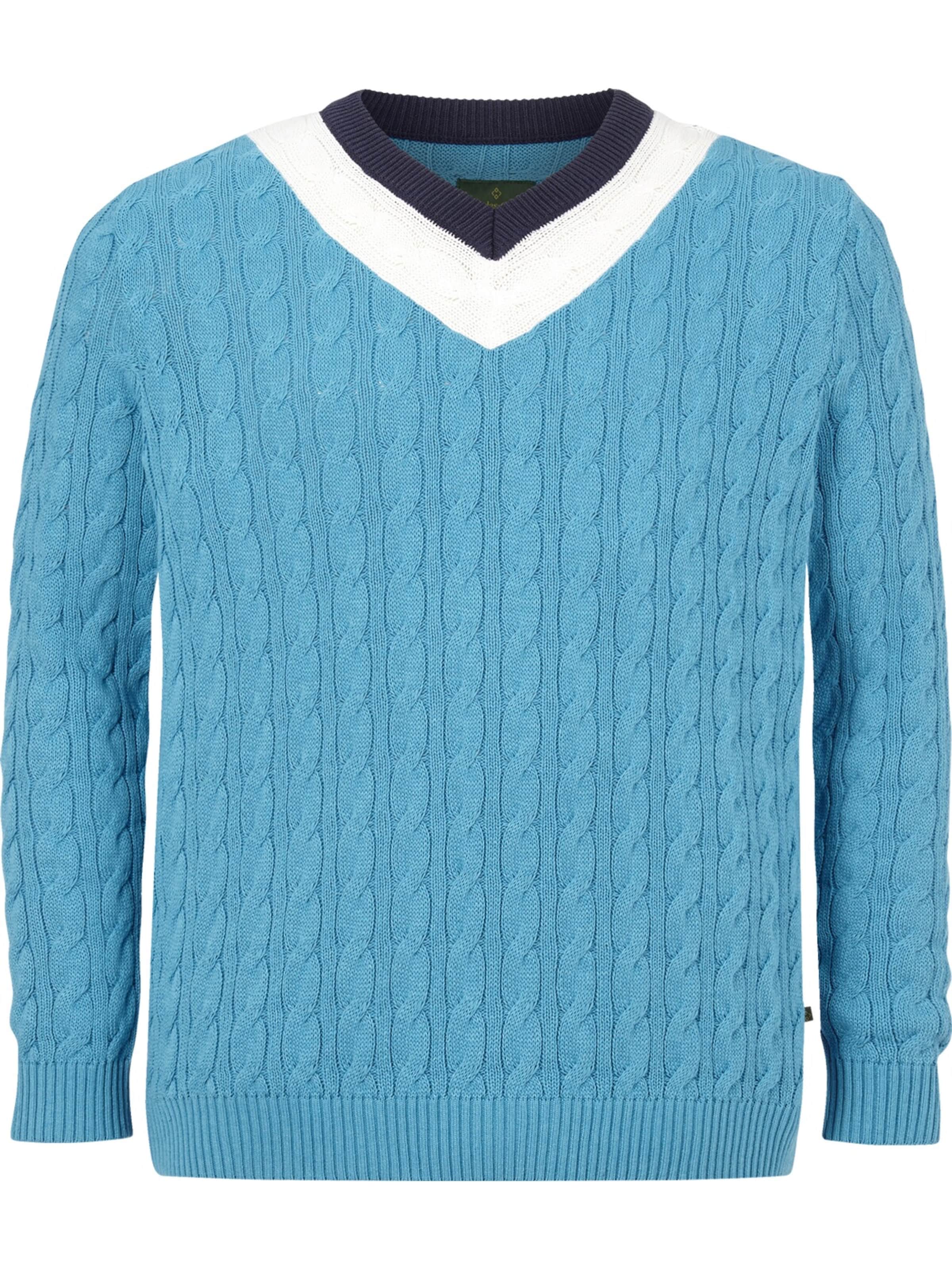 Charles Colby Pullover 'Earl Haily' in Blau: Vorderseite