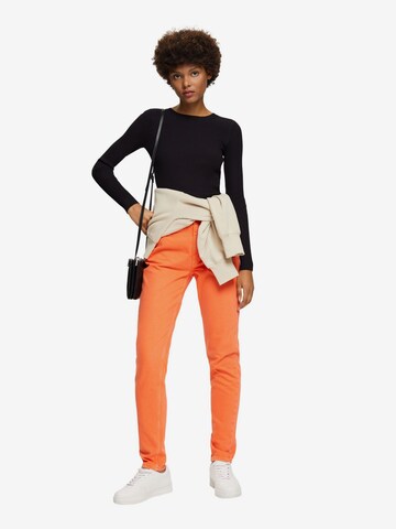 Coupe slim Pantalon ESPRIT en orange