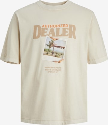T-Shirt 'RACER' JACK & JONES en beige : devant