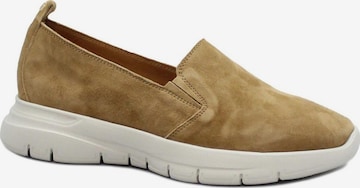 Slip on 'FRAU 43B7 daino scarpe donna sneakers slip-on elasticizzata pelle' Frau en marron : devant