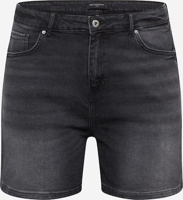 ONLY Carmakoma Slimfit Jeans i sort: forside