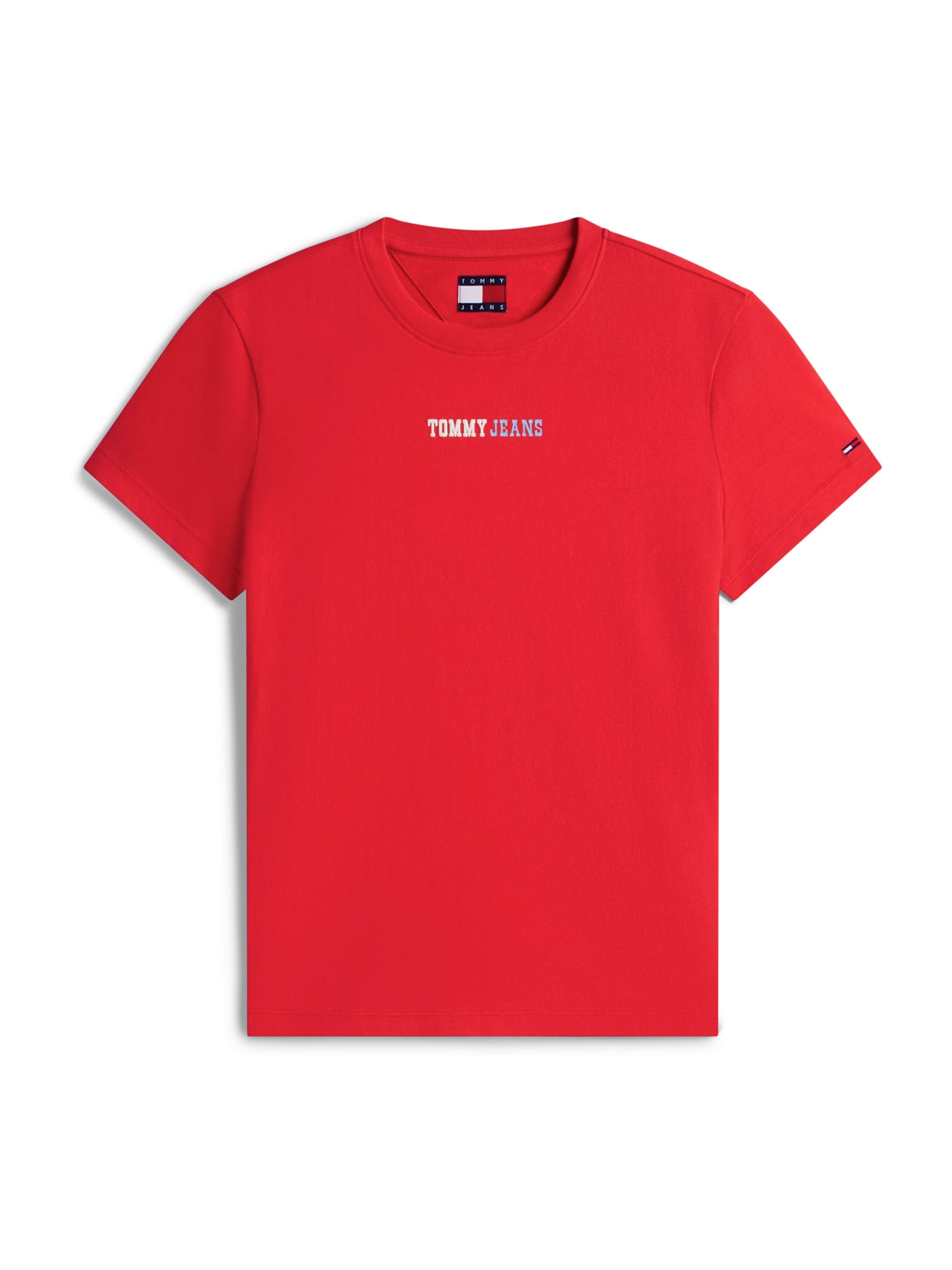 Tommy Jeans Póló 'ESSENTIAL' - piros: elől