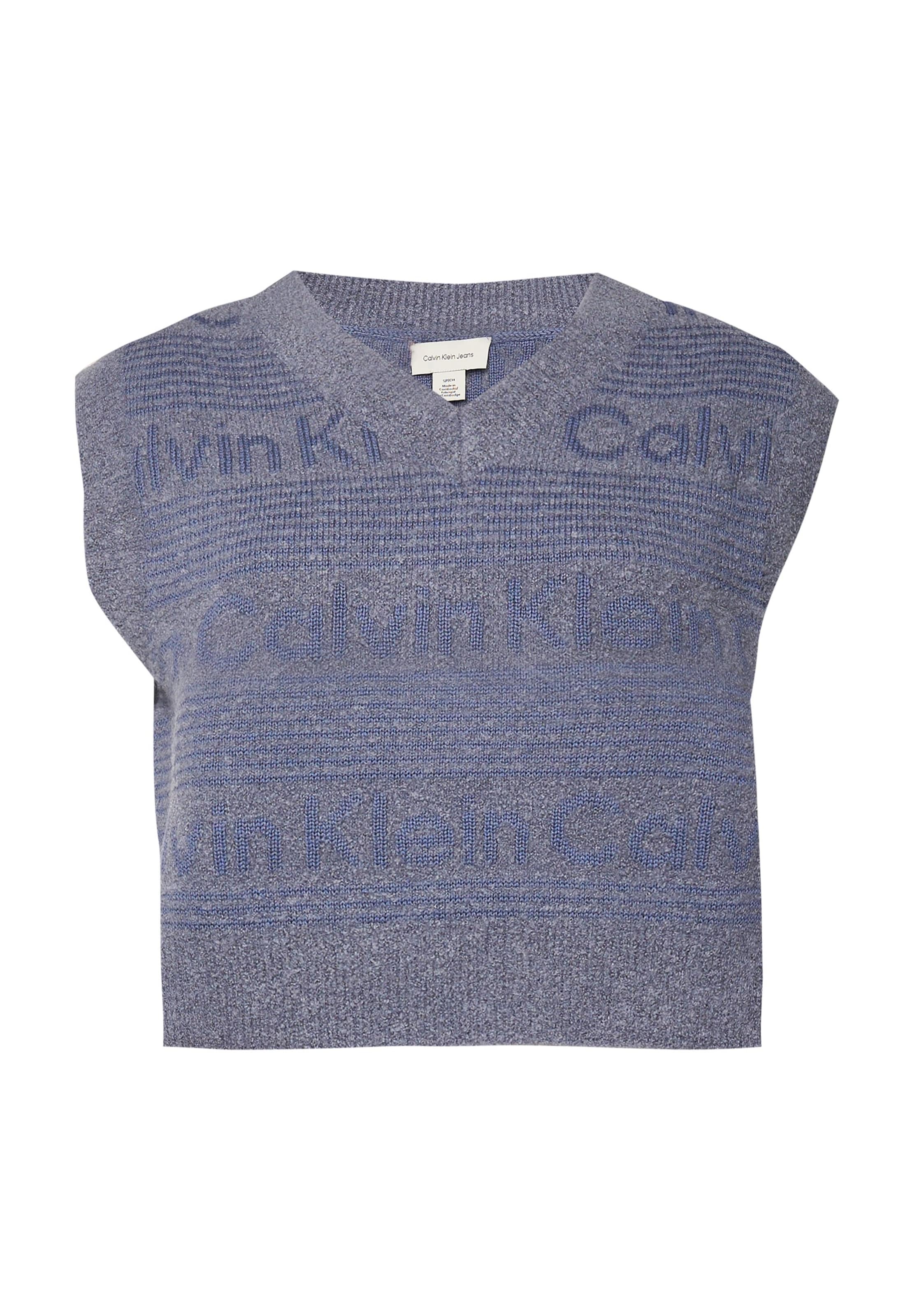 Calvin Klein Jeans Pullunder в размер XXS в сапфирено синьо / гълъбово синьо, Преглед на продукта