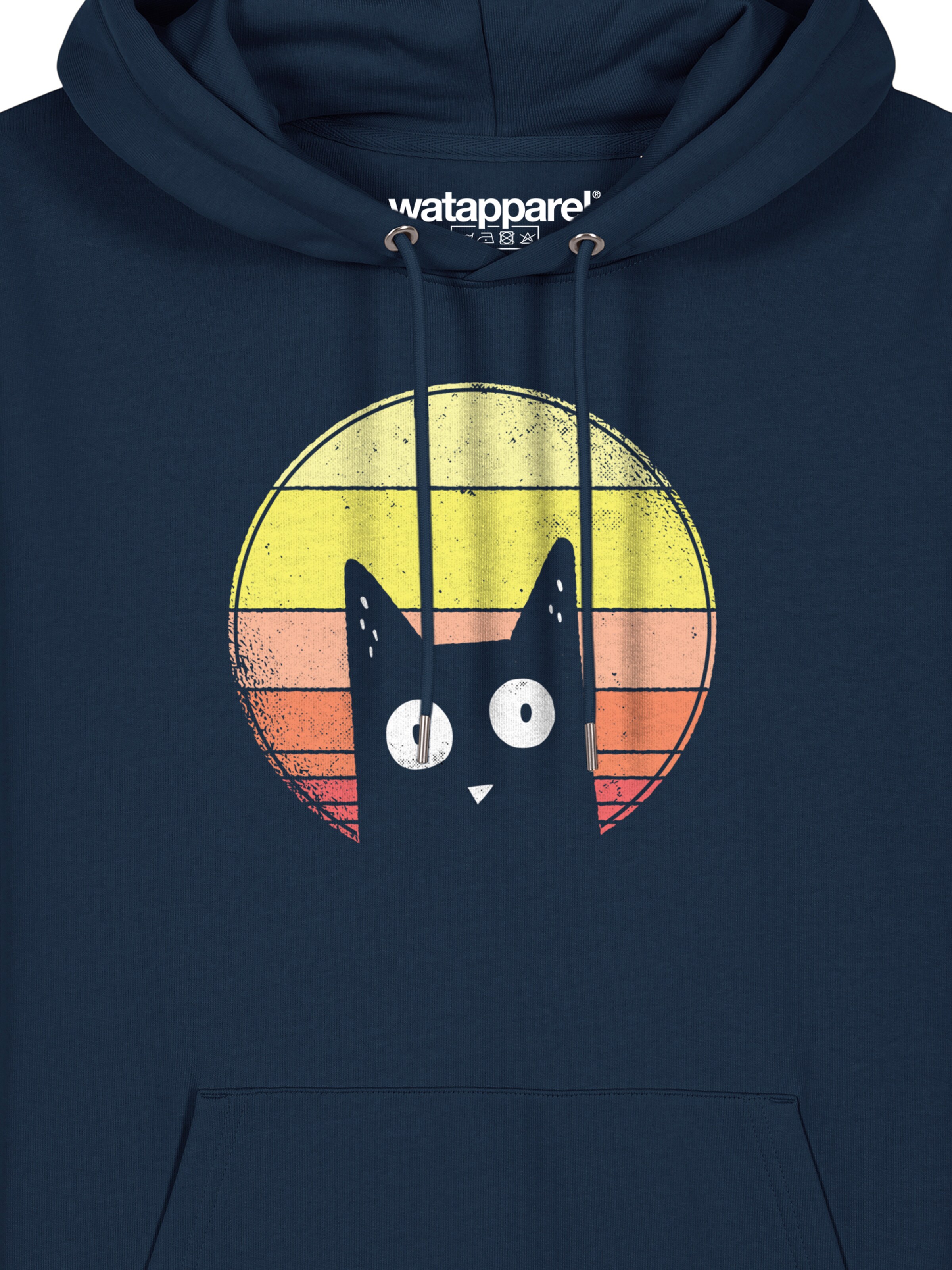 Sweat-shirt ' Sunset Cat ' Watapparel en bleu