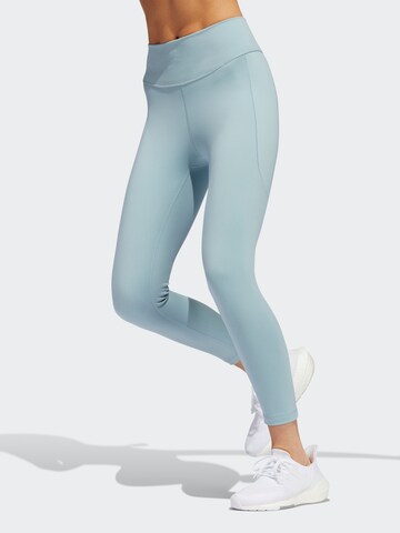 ADIDAS SPORTSWEAR - Skinny Calças de desporto 'Studio' em azul: frente