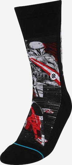 Stance Sportske čarape 'MANGA BOBA' u cijan plava / svijetlosiva / crvena / crna / bijela, Pregled proizvoda