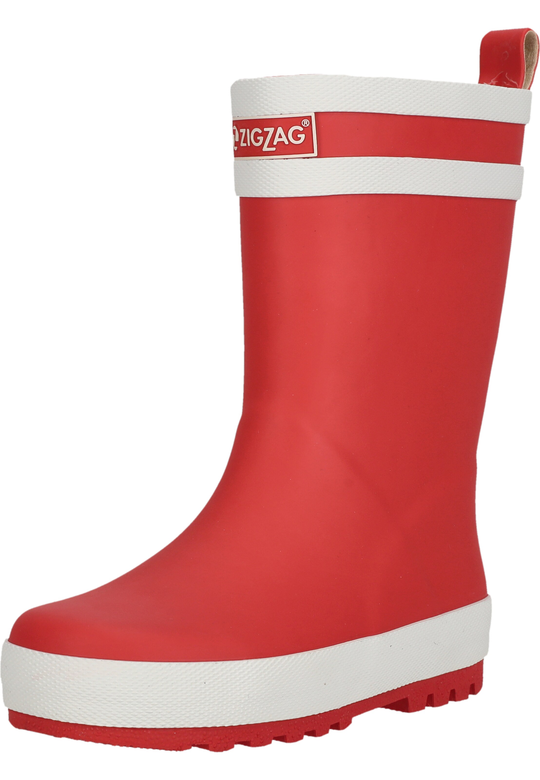 ZigZag Rubber Boots in Red: front