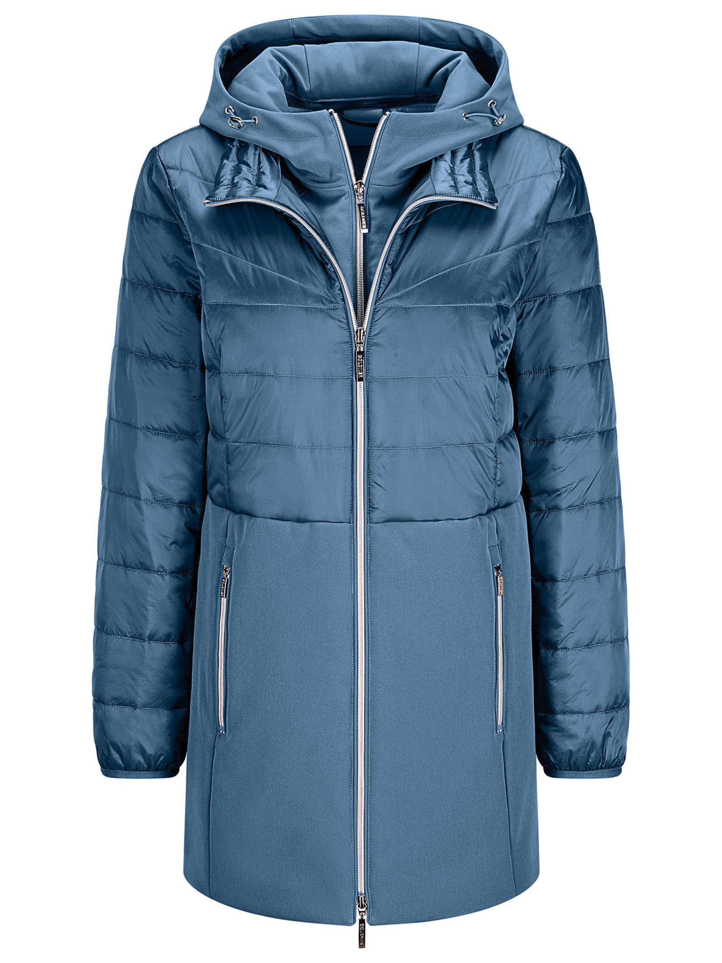 Manteau mi-saison Goldner en bleu : devant