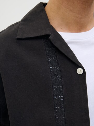 JACK & JONES Comfort fit Button Up Shirt in Black