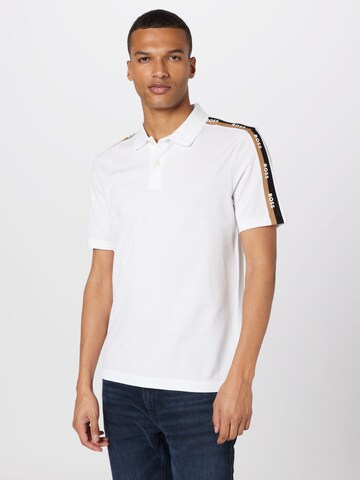 BOSS Black - Camisa 'Parlay' em branco: frente