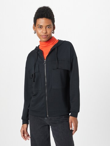 Soyaconcept Zip-Up Hoodie 'BANU' in Black: front