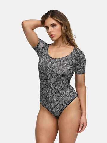 cfabBodi za oblikovanje 'T-Shirt Bodysuit Sculpting Shapewear mit Slip' - siva boja