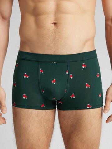 INTIMISSIMI Boxer 'Scooter-Print' in Grün: Vorderseite