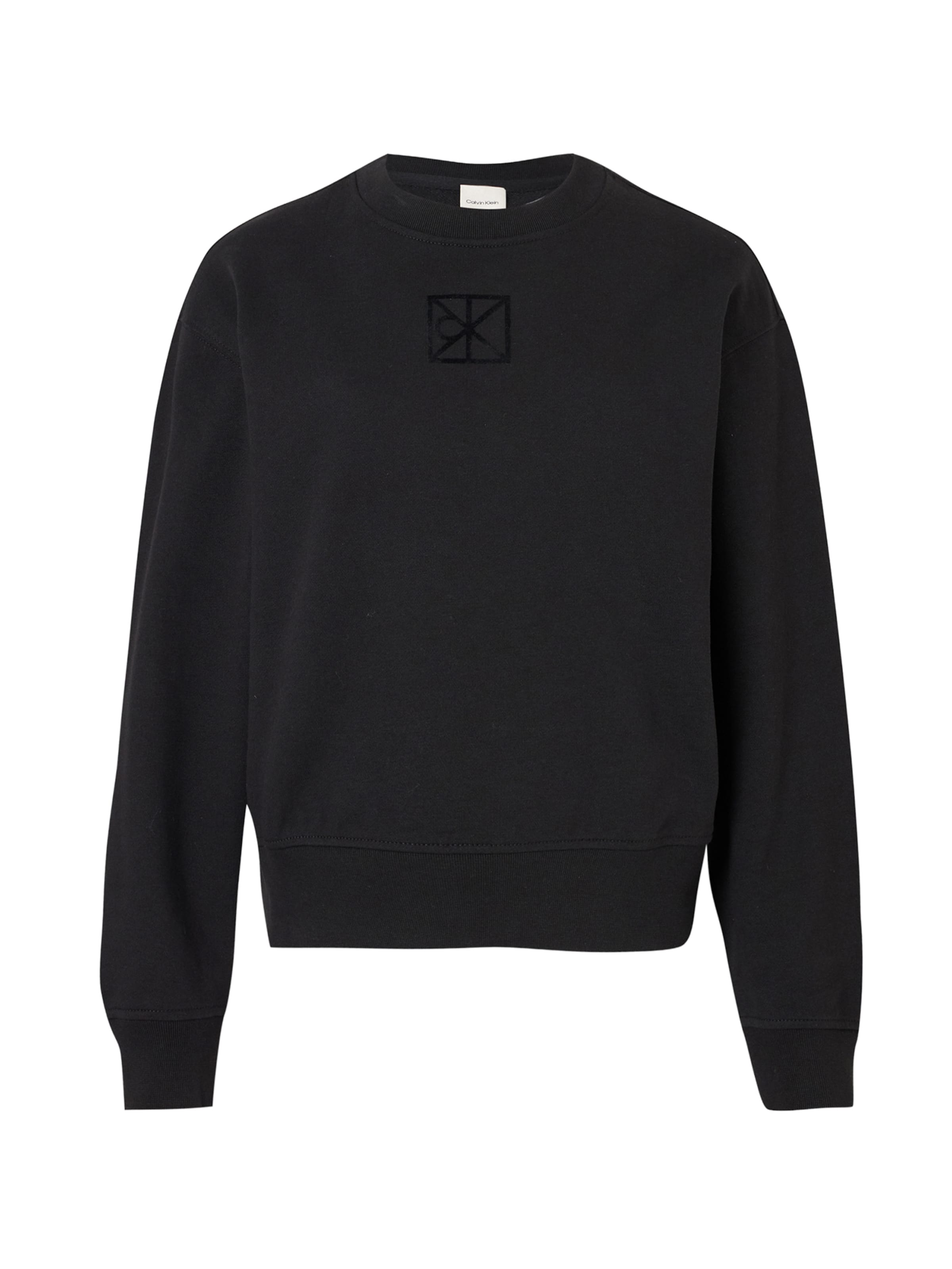 Sweat-shirt Calvin Klein en noir : devant
