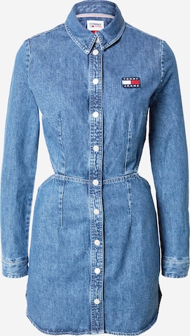 Tommy Jeans Shirt Dress in Blue: front