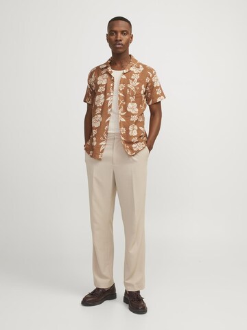 JACK & JONES - Ajuste confortable Camisa 'JJFlores' en marrón