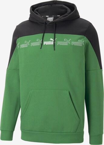 Sweat de sport PUMA en vert : devant