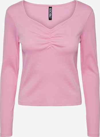 T-shirt 'Tania' PIECES en rose : devant