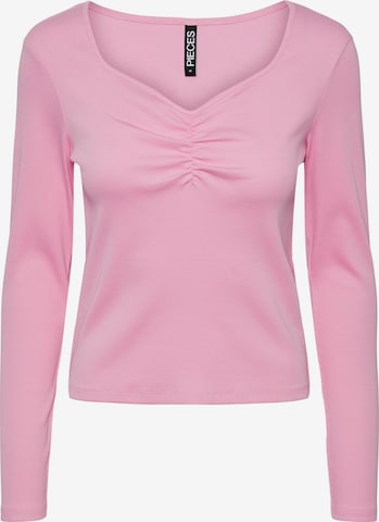 PIECES Shirt 'Tania' in Pink: front