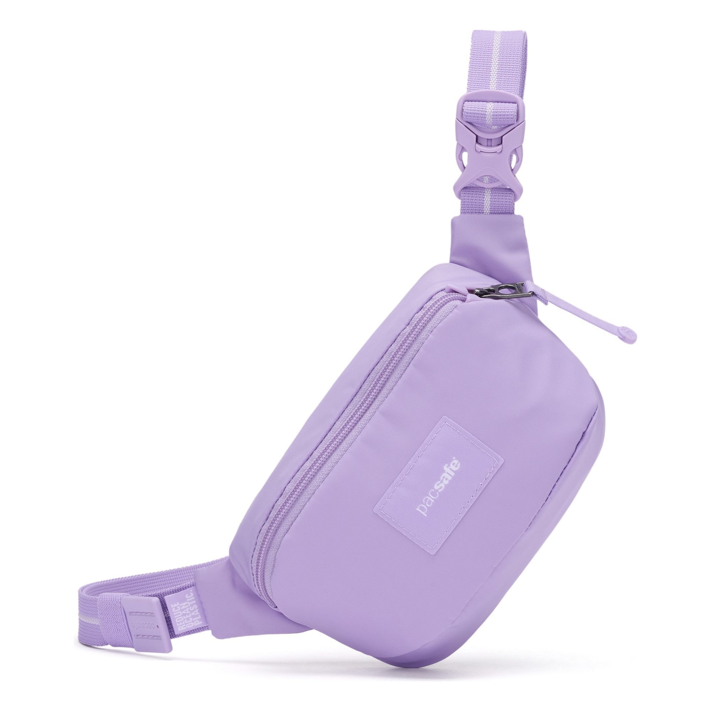 Pacsafe Schoudertas in Lila: voorkant