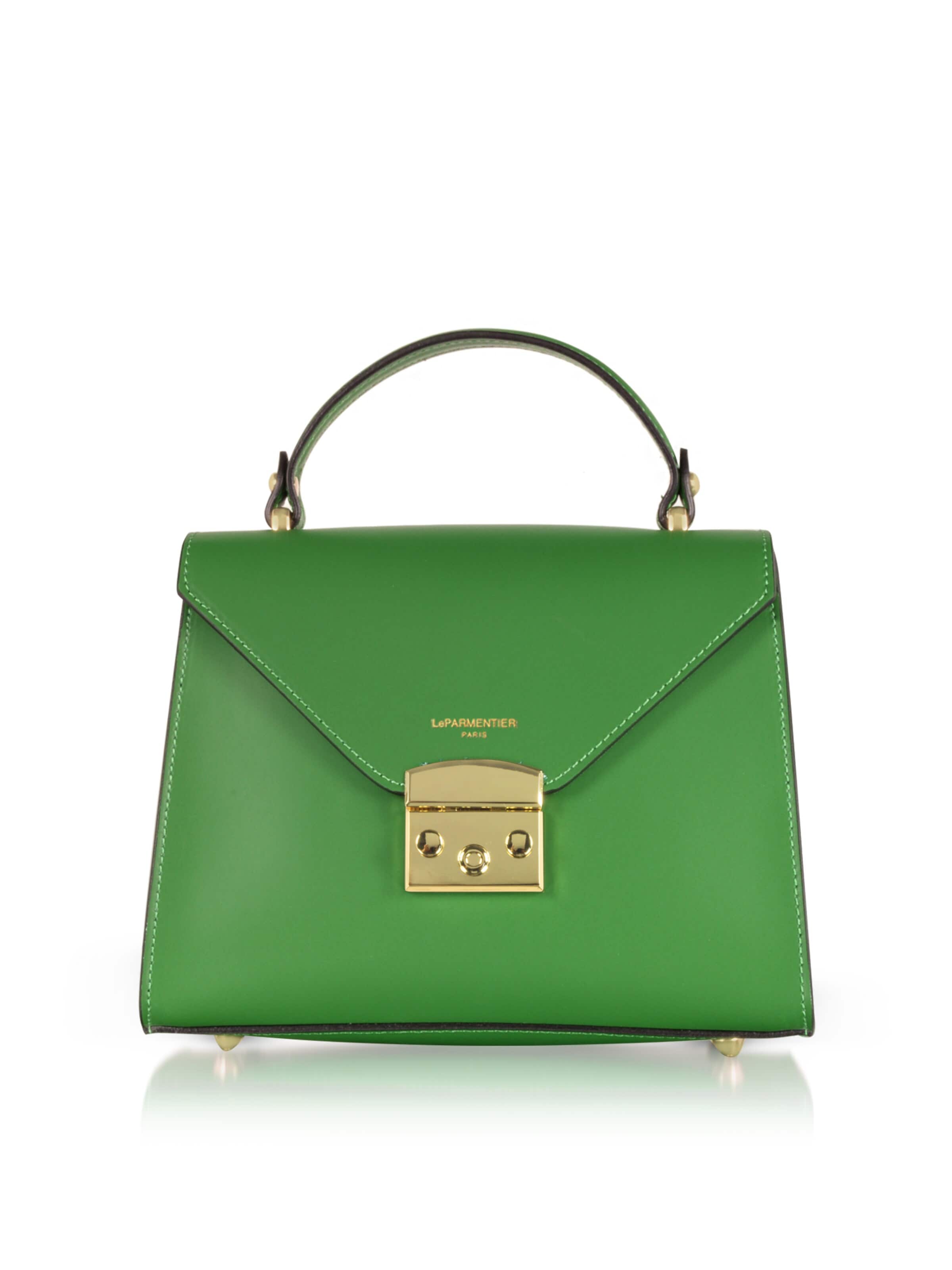LeParmentier - Bolso de mano 'Peggy' en verde: frente