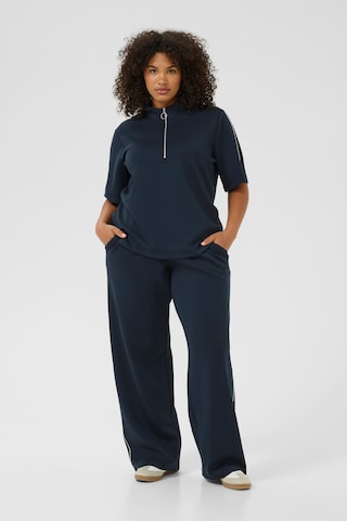 Wide Leg Pantalon 'Tif' KAFFE CURVE en bleu