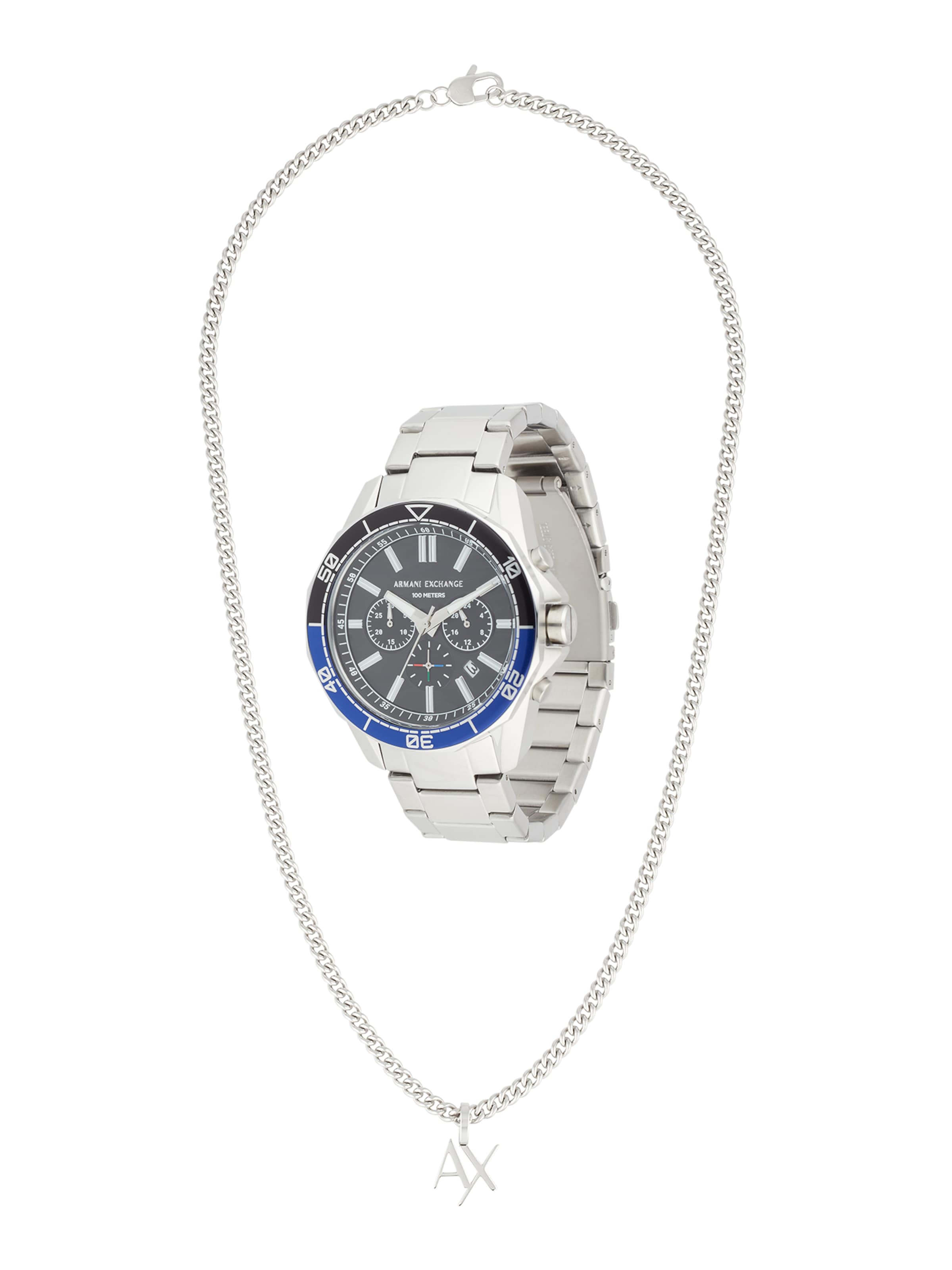 ARMANI EXCHANGE Zegarek analogowy w kolorze srebrny: przód