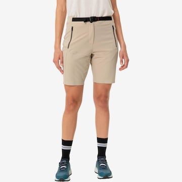 VAUDE Regular Athletic Pants 'Elope' in Beige: front