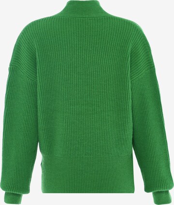 Pullover di faina in verde