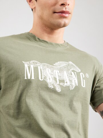 MUSTANG T-Shirt 'Austin' in Grün