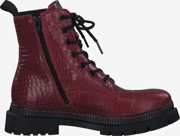 TAMARIS Lace-Up Ankle Boots in Red