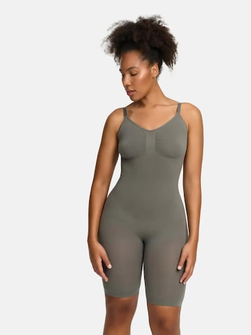creamy Shaping Bodysuit 'Bodysuit Sculpting Shapewear mit Shorts' in Grey: front