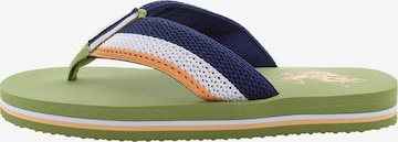 U.S. POLO ASSN. Teenslippers 'Hank002' in Groen: voorkant