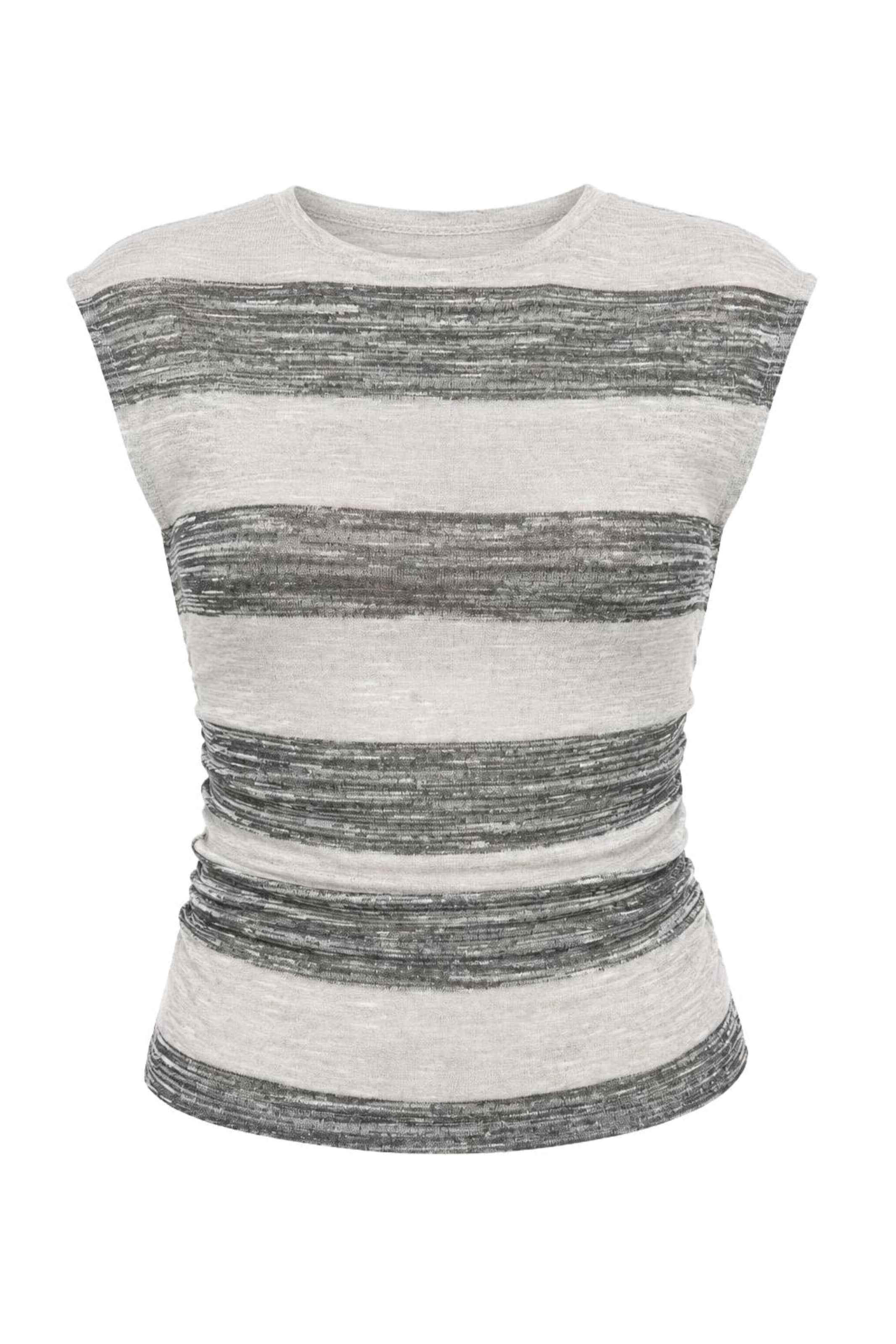 Alexa Dash Knitted top in Grey: front