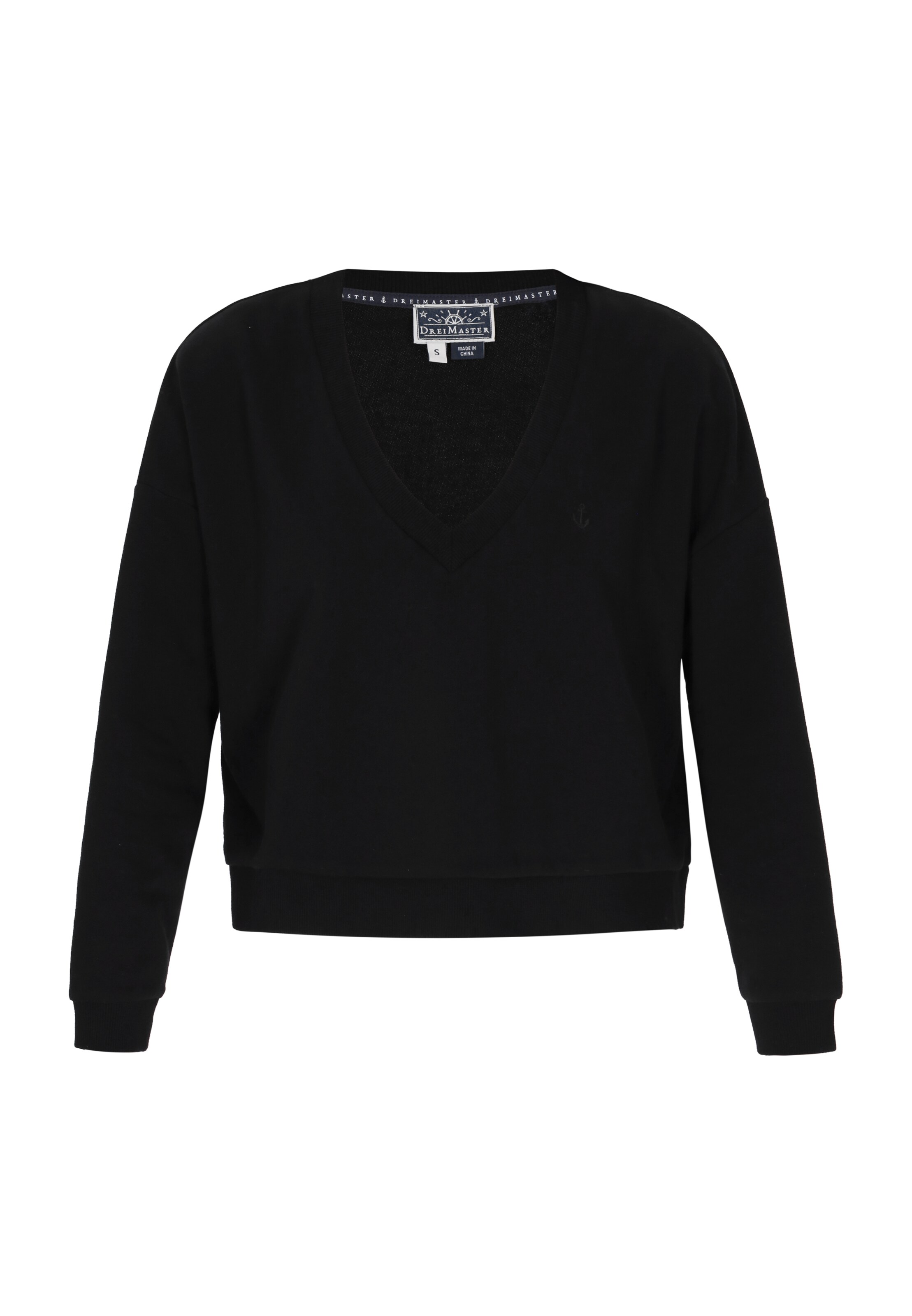 DreiMaster Maritim Sweatshirt 'Maritim' in Schwarz: Vorderseite
