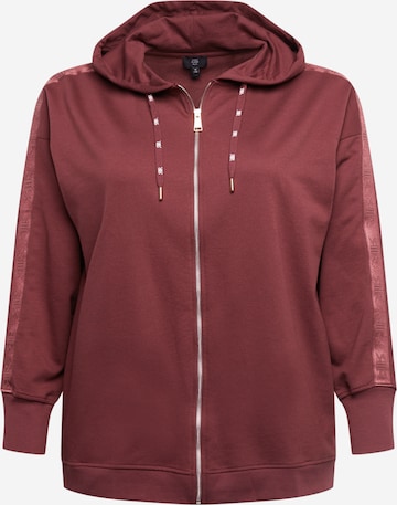 River Island Plus Zip-Up Hoodie in Red: front