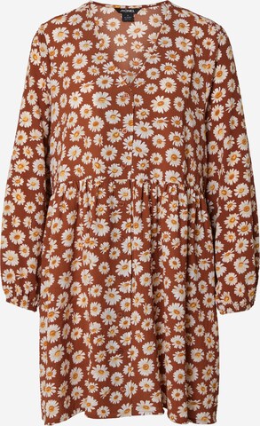 Monki Платье-рубашка в Коричневый: спереди