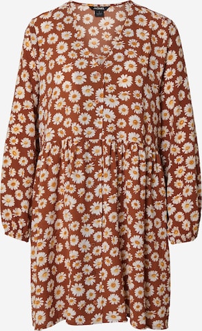 Robe-chemise Monki en marron : devant