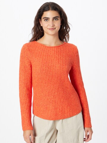 Pull-over OUI en orange : devant