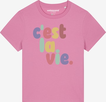 Watapparel Shirt 'c'est la vie' in Pink: front